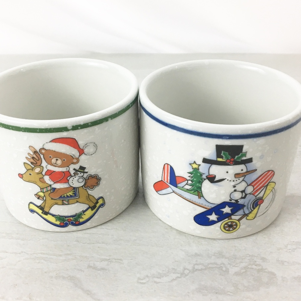 Set of 2 Mikasa Christmas Votive / Tea Light Holders